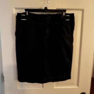 Classic Black Denim Skirt